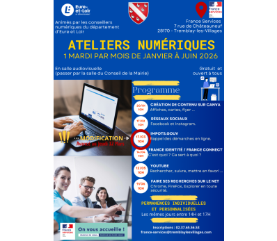 ATELIERS ET PERMANENCES NUMERIQUES