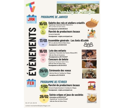 Programme Janvier/Février