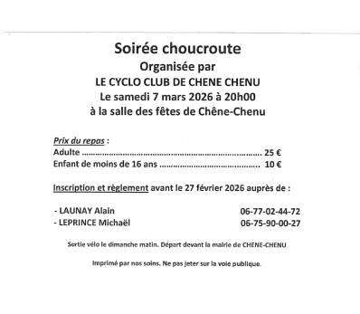 Soirée Choucroute