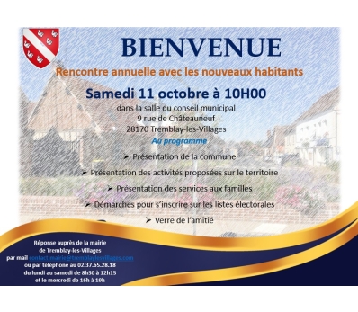Réunion d'information aux nouveaux habitants
