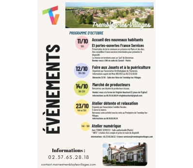 Récapitulatif des évènnements d'OCTOBRE