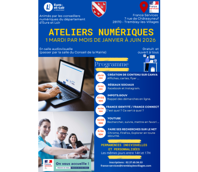 ATELIERS ET PERMANENCES NUMERIQUES
