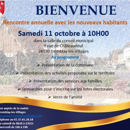 Réunion d'information aux nouveaux habitants